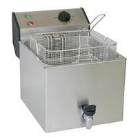 Neumärker Elektro Fritteuse Edelstahl 05-50142,  1 x 12 Liter mit Fettablauf