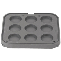 Neumärker Manufaktur Backplatte für Tartlet Basisgerät 31-40602,  T9: 9 Mulden à oben Ø 90 mm,  unten Ø 75 mm,  Höhe 20 mm