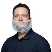 NITRAS Bartmaske,  weiß 4350,  1 Karton = 10 x 100 Stück = 1000 Stück