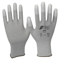 Nitras ESD-Handschuhe,  Nylon-Carbon-Strick-Handschuh,  beschichtet 6230T-8,  1 Paar,  Größe L (8)