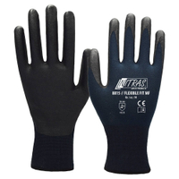 NITRAS FLEXIBLE FIT MF Strickhandschuhe,  dunkelblau 8815-8,  1 Packung = 12 Paar,  Größe 8