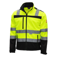 NITRAS Hawkeye Warnschutz-Softshelljacke,  neongelb/schwarz 7171-XXXXXL,  Größe XXXXXL