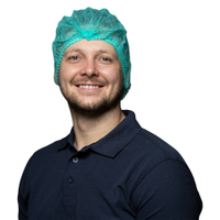 NITRAS Klipphaube,  52 cm 4011,  1 Karton = 10 Beutel à 100 Stück,  Farbe: grün