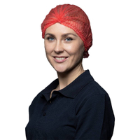 NITRAS Klipphaube,  52 cm 4013,  1 Karton = 10 Beutel à 100 Stück,  Farbe: rot