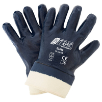 NITRAS Nitrilhandschuhe,  vollbeschichtet,  blau 03440-10,  1 Packung = 12 Paar,  Größe 10