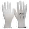NITRAS Nylon-PU-Handschuhe,  weiß 6200-7,  1 Packung = 12 Paar,  Größe M (7)