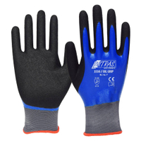NITRAS Oil Grip Nylonhandschuh 3550-10,  1 Packung = 12 Paar,  Größe XXL (10)
