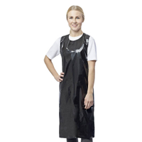 NITRAS PE-Schürze,  Farbe: Schwarz 4237,  1 Karton = 5 Beutel á 50 Stück,  Stärke: ca. 30 µ