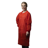 NITRAS PP-Besuchermantel 4531,  Farbe: rot,  4 Druckknöpfe,  ohne Taschen