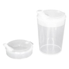 NITRAS Schnabeltasse Set,  3-teilig 772500,  1 Set = 1 Becher,  2 Deckel,  Öffnung 4x4 und 12x10 mm,  transparent