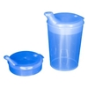 NITRAS Schnabeltasse Set,  3-teilig 772501,  1 Set = 1 Becher,  2 Deckel,  Öffnung 4x4 und 12x10 mm,  blau