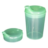 NITRAS Schnabeltasse Set,  3-teilig 772502,  1 Set = 1 Becher,  2 Deckel,  Öffnung 4x4 und 12x10 mm,  grün