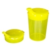NITRAS Schnabeltasse Set,  3-teilig 772505,  1 Set = 1 Becher,  2 Deckel,  Öffnung 4x4 und 12x10 mm,  gelb