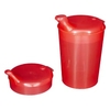 NITRAS Schnabeltasse Set,  3-teilig 772507,  1 Set = 1 Becher,  2 Deckel,  Öffnung 4x4 und 12x10 mm,  rot