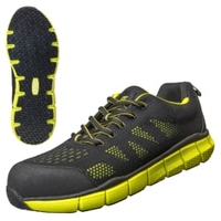 NITRAS SONIC STEP Sicherheitshalbschuh,  S1P,  schwarz/lime 7440-1042-47,  Größe 47