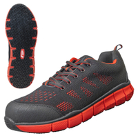 NITRAS SONIC STEP Sicherheitshalbschuh,  S1P,  schwarz/rot 7440-1060-36,  Größe 36