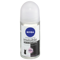 NIVEA Deodorant / Anti-Transpirant Roll-On 82240,  Invisible for Black & White Clear