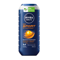 NIVEA MEN 3in1 Duschgel Sport,  24 Fresh Effect,  vitalisierend 81078,  250 ml - Flasche