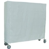 novocal Abdeckhauben für Sortierregalwagen,  weiß H412B,  Gesamtmaße (B x T x H): 1217 x 457 x 1850 mm