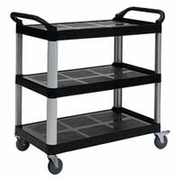 novocal Ecoline Mehrzweckwagen,  schwarz E4091-SCHW,  Maße(BxTxH): 101, 5 x 54 x 95 cm,  E4091-SCHW