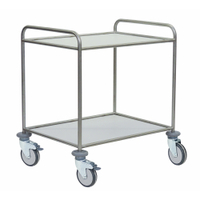 novocal Edelstahl-Mehrzweckwagen mit Vollkernfachböden SEV 2/86,  (B x T x H) 940 x 730 x 965 mm SEV2/86