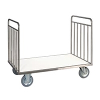 novocal Edelstahl-Transportwagen TRE 50,  (BxTxH) 1070 x 740 x 1045 mm,  ohne Rückwand