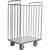 novocal Edelstahl-Transportwagen TRE 81,  (BxTxH) 1070 x 740 x 1700 mm,  mit Rückwand
