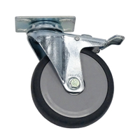 novocal Leichtlauf-Lenkrolle,  mit Platte LRS125P,  1 Rolle