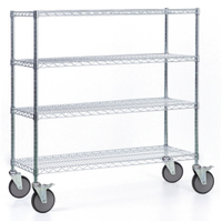 novocal Regalwagen,  4 Böden R415B4,  Maße (B x T x H): 152, 0 x 45, 7 x 185, 0 cm,  R415B4