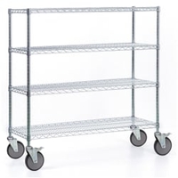 novocal Regalwagen,  4 Böden R610A4,  Maße (B x T x H): 106, 2 x 61, 0 x 155, 0 cm,  R610A4