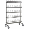novocal Regalwagen,  Edelstahl SRW40,  SRW40,  für 40 Paar Schuhe