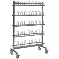 novocal Regalwagen,  Edelstahl SRW40,  SRW40,  für 40 Paar Schuhe