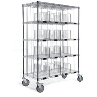 novocal Sortierregalwagen SR69B5-24,  SR69B5-24,  5 Böden,  24 Fächer