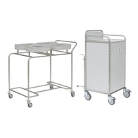 novocal Stationswagen SW 700 inkl. Hohem Frischwäscheschrank SW701K – NW44,  Kombination Vierfachsammler + 1 Schublade