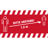 Novus Abstand halten Hinweismatten,  150 x 85 cm 62-SMARTC-2,  Farbe: rot mit weißer Schrift