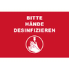 Novus Hände desinfizieren Hinweismatten,  90 x 60 cm 62-SMARTA-1,  Farbe: rot mit weißer Schrift