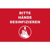 Novus Hände desinfizieren Hinweismatten,  90 x 60 cm 62-SMARTA-1,  Farbe: rot mit weißer Schrift