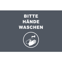 Novus Hände waschen Hinweismatten,  90 x 60 cm 62-SMARTA-2,  Farbe: grau mit weißer Schrift