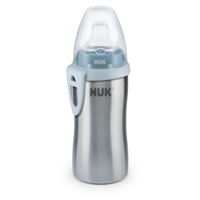 NUK Active Cup Edelstahl Trinkflasche 10.255.328,  Fassungsvermögen: 215 ml,  farbig sortiert