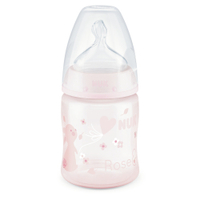 NUK Baby Rose First Choice + Babyflasche aus Polypropylen 10.215.129,  Fassungsvermögen: 150 ml