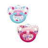 NUK Classic Happy Days Schnuller 10175150 ,  1 Packung = 2 Stück,  Größe: 1 (0-6 Monate),  farbig sortiert