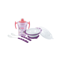 NUK Evolution Esslern-Set,  4-teilig 10.255.181,  1 Set,  girl