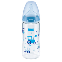 NUK First Choice+ Babyflasche aus transparentem PP 10.216.249,  Fassungsvermögen: 300 ml,  farbig sortiert
