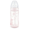 NUK First Choice Plus Rose Babyflasche mit Silikon-Trinksauger 10.216.106,  Füllmenge: 300 ml,  Saugergröße 1 M,  (0-6 Monate)