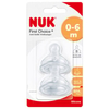 NUK First Choice Plus Silikon-Ventilsauger Größe 1 (0-6 Monate) 10.124.014,  1 Packung = 2 Stück,  Sauger-Lochgröße: S - extrafein gelocht