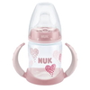 NUK First Choice Polypropylen Trink-Lern-Flasche mit Griff 10.215.198,  Füllmenge: 150 ml,  Farbe: rot