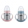 NUK First Choice Trinklernflasche,  Edelstahl 10.255.247,  Fassungvermögen: 125 ml,  farbig sortiert