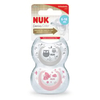 NUK Genius Color Schnuller 10176151,  1 Packung = 2 Stück,  Größe 2 (6-18 Monate),  farbig sortiert