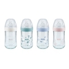 NUK Nature Sense Glasflasche,  240 ml 10.212.028,  Größe: M (Milch),  farbig sortiert