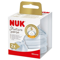 NUK Nature Sense Trinksauger 10124018,  1 Packung = 2 Stück,  für Kinder von 0-6 Monaten (S)